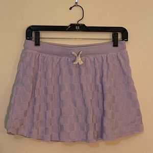 Old Navy Checkered Lavender Purple Skort Skirt with Shorts Size XL Extra Large